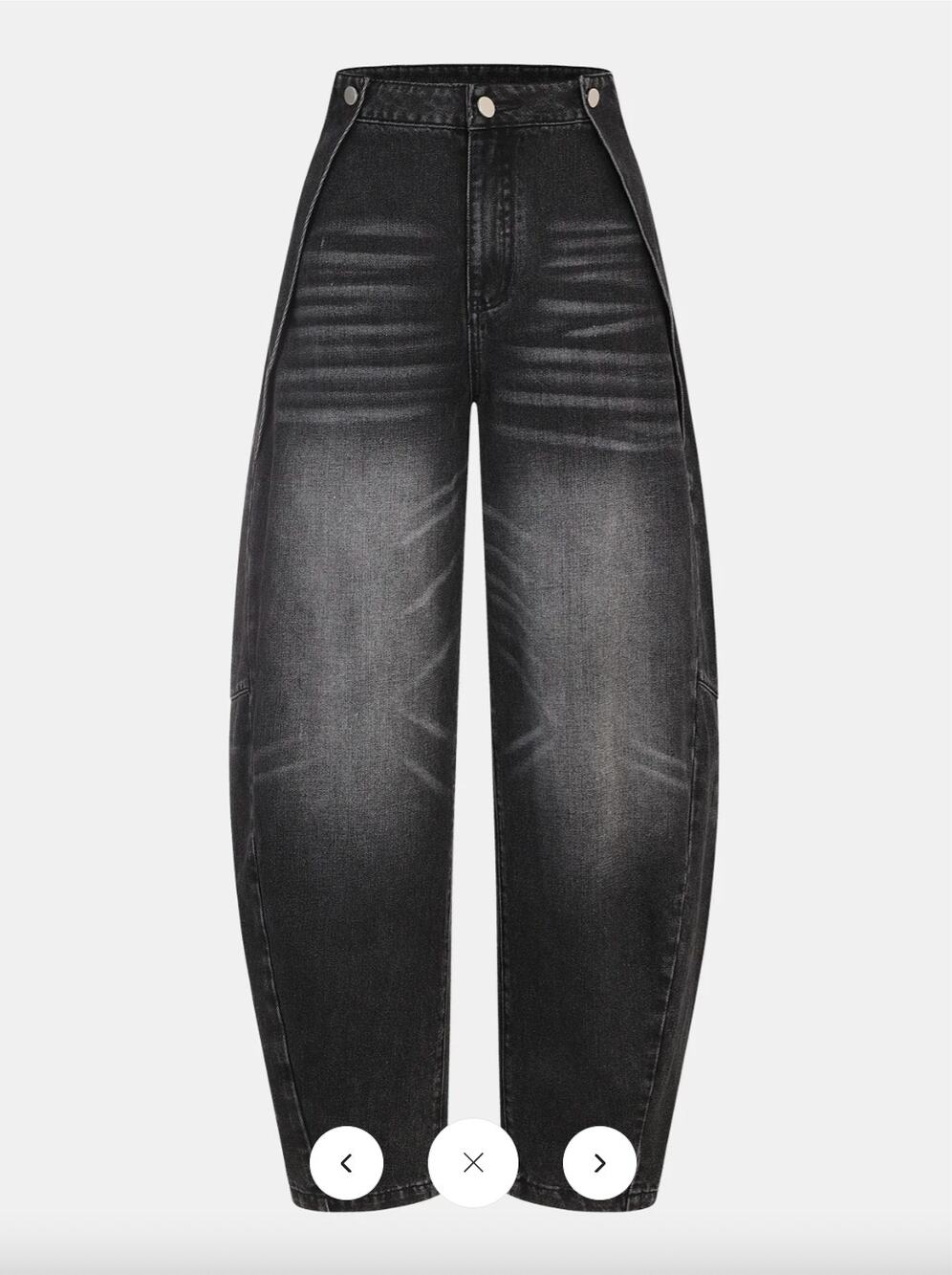 NWT Commense Washed Denim Curved-Leg Jeans SzM